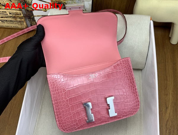 Hermes Constance 18 Bag in Pink Alligator Leather Replica