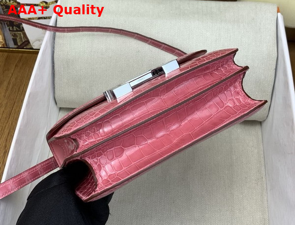 Hermes Constance 18 Bag in Pink Alligator Leather Replica