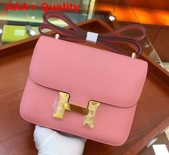 Hermes Constance 18 Bag in Pink Epsom Calfskin Replica