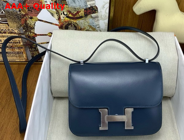 Hermes Constance 18 Bag in Royal Blue Box Calfskin Replica