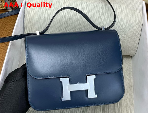 Hermes Constance 18 Bag in Royal Blue Box Calfskin Replica