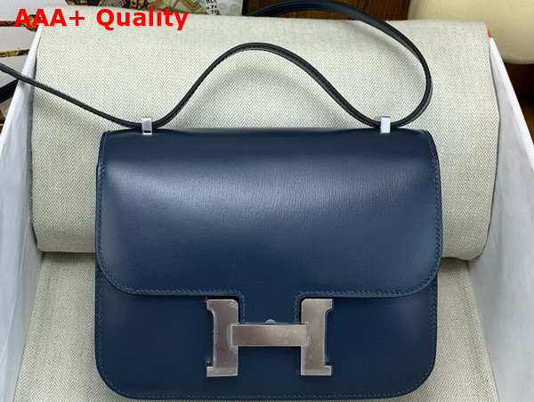 Hermes Constance 18 Bag in Royal Blue Box Calfskin Replica