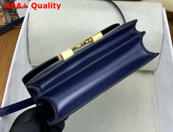 Hermes Constance 18 Bag in Sapphire Blue Box Calfskin Replica