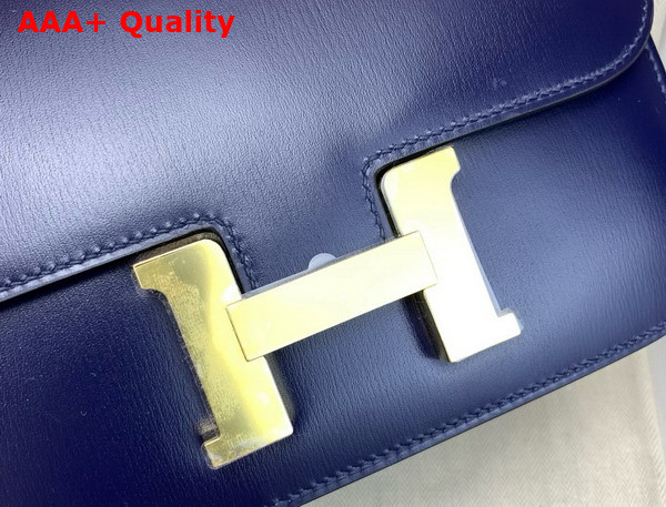 Hermes Constance 18 Bag in Sapphire Blue Box Calfskin Replica