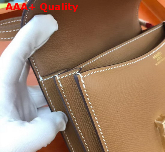 Hermes Constance 18 Bag in Tan Epsom Calfskin Replica