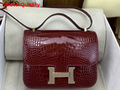 Hermes Constance 18 Bag in Wine Alligator Leather Replica