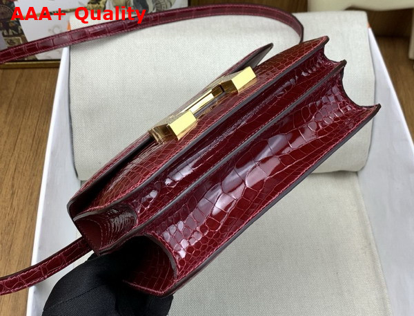 Hermes Constance 18 Bag in Wine Alligator Leather Replica