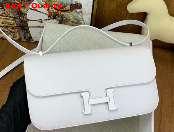 Hermes Constance 26 Bag in White Evercolor Leather Replica