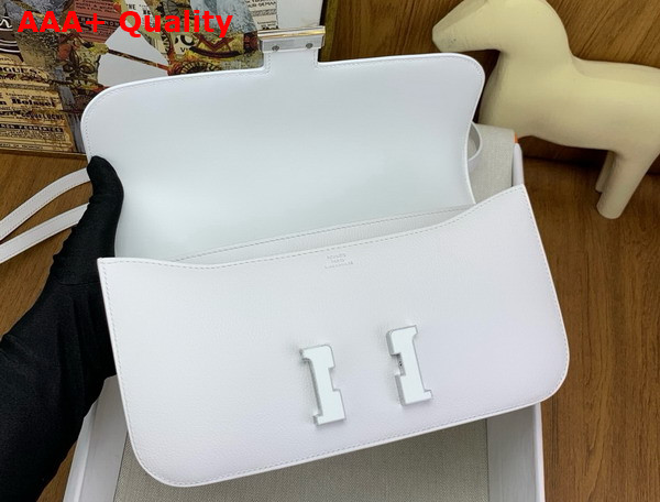 Hermes Constance 26 Bag in White Evercolor Leather Replica