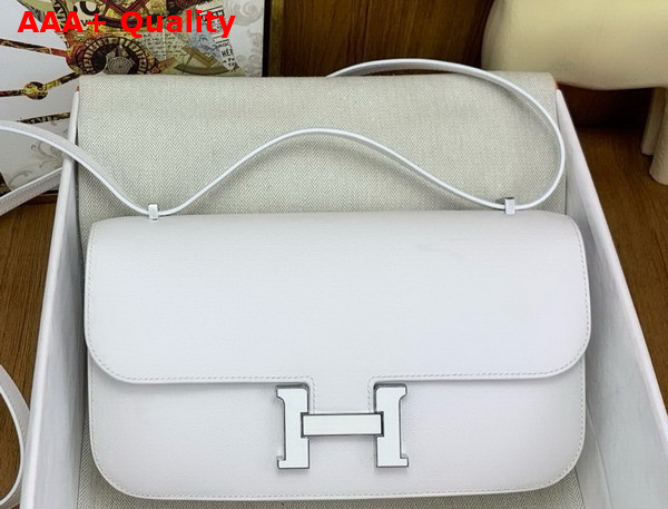 Hermes Constance 26 Bag in White Evercolor Leather Replica