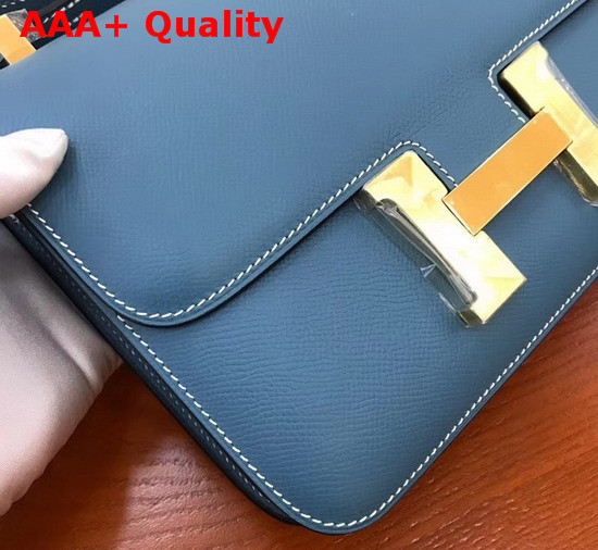 Hermes Constance Bag in Blue Epsom Calfskin Replica