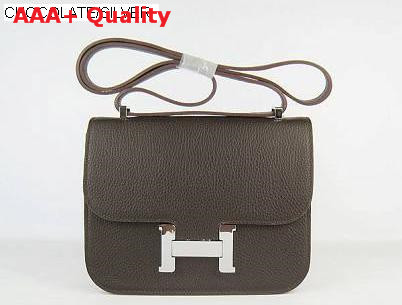 Hermes Constance Chocolate Silver Lock Replica