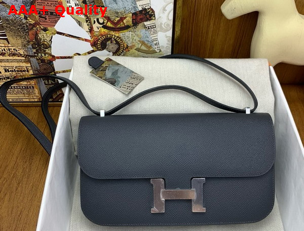 Hermes Constance Elan Shoulder Bag in Haze Blue Epsom Calfskin Replica