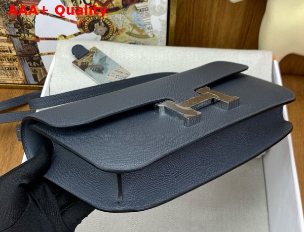 Hermes Constance Elan Shoulder Bag in Haze Blue Epsom Calfskin Replica