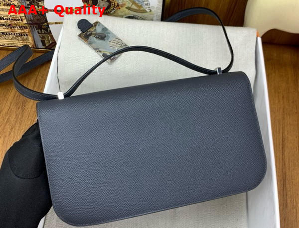 Hermes Constance Elan Shoulder Bag in Haze Blue Epsom Calfskin Replica