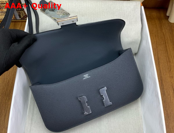 Hermes Constance Elan Shoulder Bag in Haze Blue Epsom Calfskin Replica