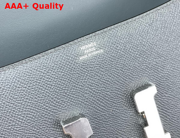 Hermes Constance Elan Shoulder Bag in Haze Blue Epsom Calfskin Replica