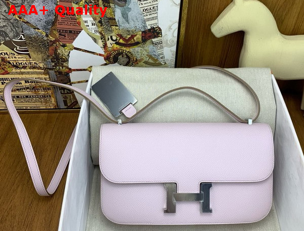 Hermes Constance Elan Shoulder Bag in Mauve Pale Epsom Calfskin Replica