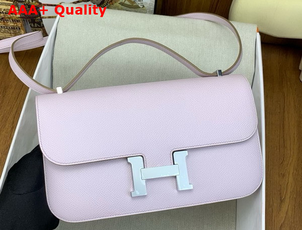 Hermes Constance Elan Shoulder Bag in Mauve Pale Epsom Calfskin Replica