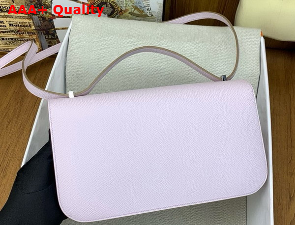 Hermes Constance Elan Shoulder Bag in Mauve Pale Epsom Calfskin Replica