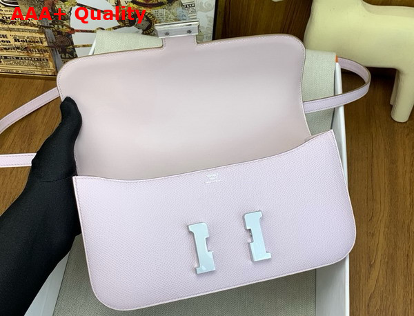 Hermes Constance Elan Shoulder Bag in Mauve Pale Epsom Calfskin Replica
