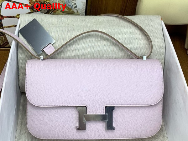 Hermes Constance Elan Shoulder Bag in Mauve Pale Epsom Calfskin Replica
