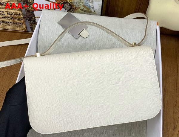 Hermes Constance Elan Shoulder Bag in Milk White Epsom Calfskin Replica