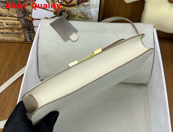 Hermes Constance Elan Shoulder Bag in Milk White Epsom Calfskin Replica