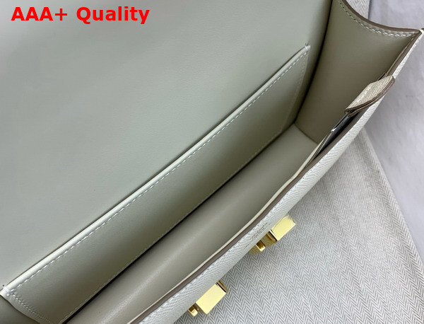 Hermes Constance Elan Shoulder Bag in Milk White Epsom Calfskin Replica