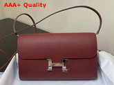 Hermes Constance Long To Go Wallet in Bordeaux Epsom Calfskin with Removable Shoulder Strap Replica