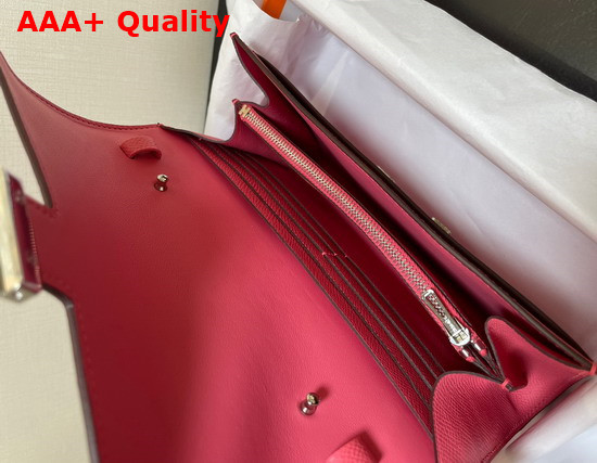 Hermes Constance Long To Go Wallet in Pink Epsom Calfskin with Removable Shoulder Strap Replica