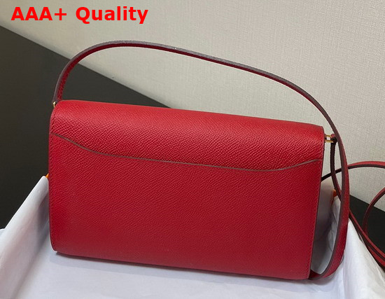 Hermes Constance Long To Go Wallet in Red Epsom Calfskin with Removable Shoulder Strap Replica