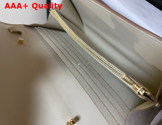 Hermes Constance Long To Go Wallet in White Epsom Calfskin with Removable Shoulder Strap Replica
