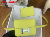 Hermes Constance Slim Wallet in Lemon Yellow Epsom Calfskin Replica