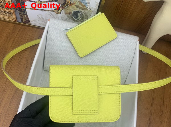 Hermes Constance Slim Wallet in Lemon Yellow Epsom Calfskin Replica