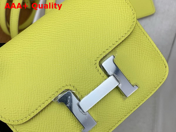 Hermes Constance Slim Wallet in Lemon Yellow Epsom Calfskin Replica