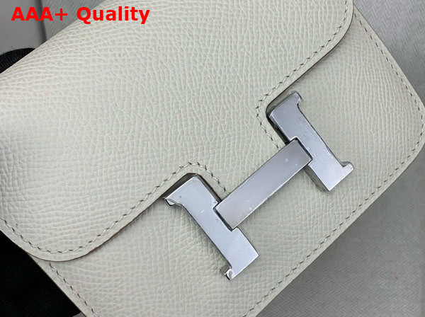 Hermes Constance Slim Wallet in Milk White Epsom Calfskin Replica