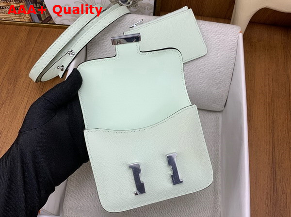 Hermes Constance Slim Wallet in Mint Green Evercolor Leather Replica