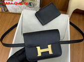 Hermes Constance Slim Wallet in Noir Epsom Calfskin Replica
