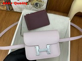 Hermes Constance Slim Wallet in Pale Pink Evercolor Leather Replica