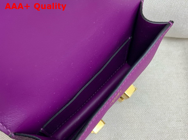 Hermes Constance Slim Wallet in Purple Epsom Calfskin Replica