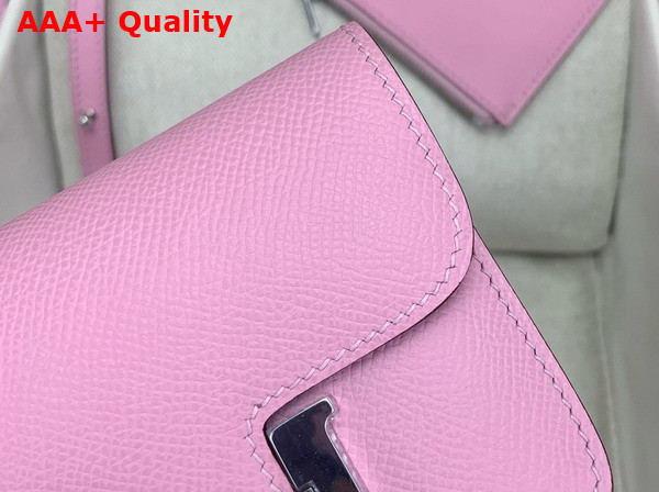 Hermes Constance Slim Wallet in Sakura Pink Epsom Calfskin Replica