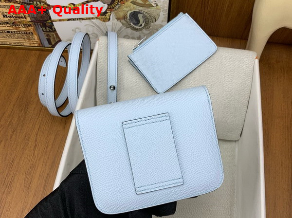 Hermes Constance Slim Wallet in Sky Blue Epsom Calfskin Replica