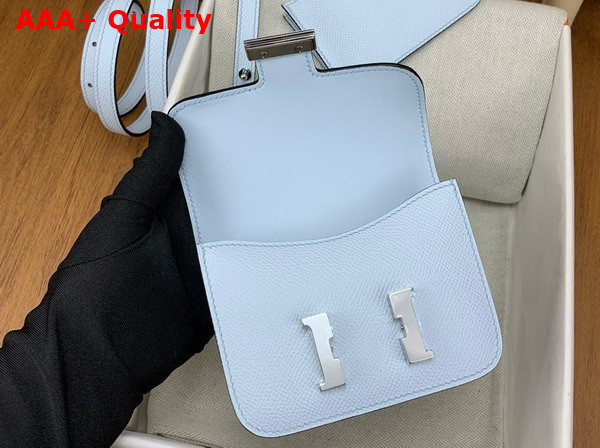 Hermes Constance Slim Wallet in Sky Blue Epsom Calfskin Replica