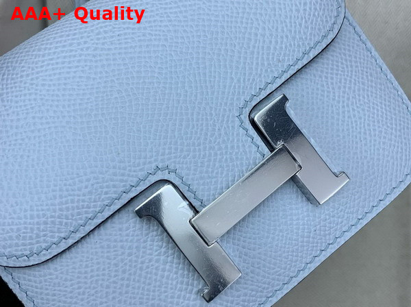 Hermes Constance Slim Wallet in Sky Blue Epsom Calfskin Replica
