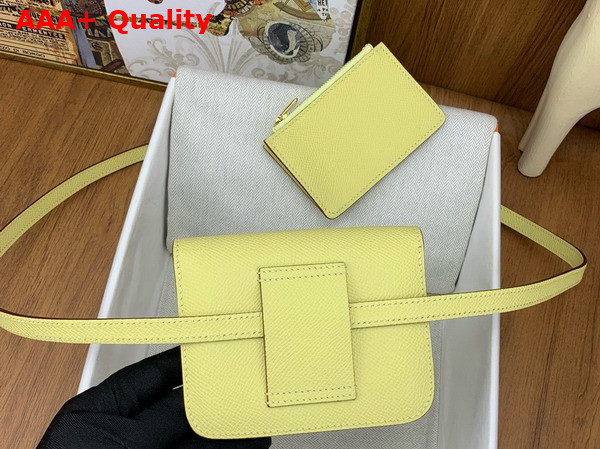 Hermes Constance Slim Wallet in Yellow Epsom Calfskin Replica