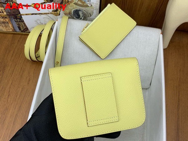 Hermes Constance Slim Wallet in Yellow Epsom Calfskin Replica