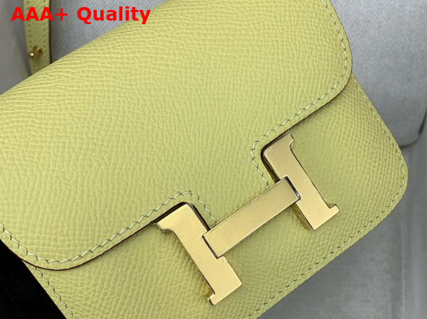 Hermes Constance Slim Wallet in Yellow Epsom Calfskin Replica