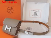 Hermes Constance Slim Wallet with Kelly Belt Taupe Epsom Calfskin Replica