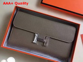 Hermes Constance Wallet Grey Togo Leather Replica